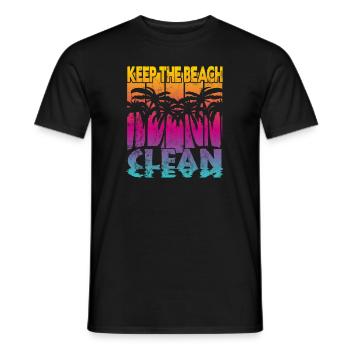 Keep the Beach clean - Männer T-Shirt - Schwarz - Vorne - AI Model Male 178 light (178cm)