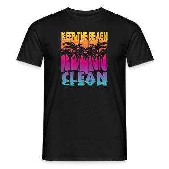 Keep the Beach clean - Männer T-Shirt - Schwarz - Vorne - AI Model Male 178 light (178cm)