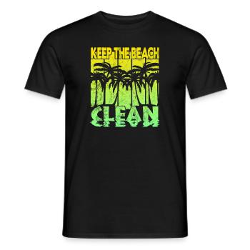 Keep the Beach clean - Männer T-Shirt - Schwarz - Vorne - AI Model Male 178 light (178cm)