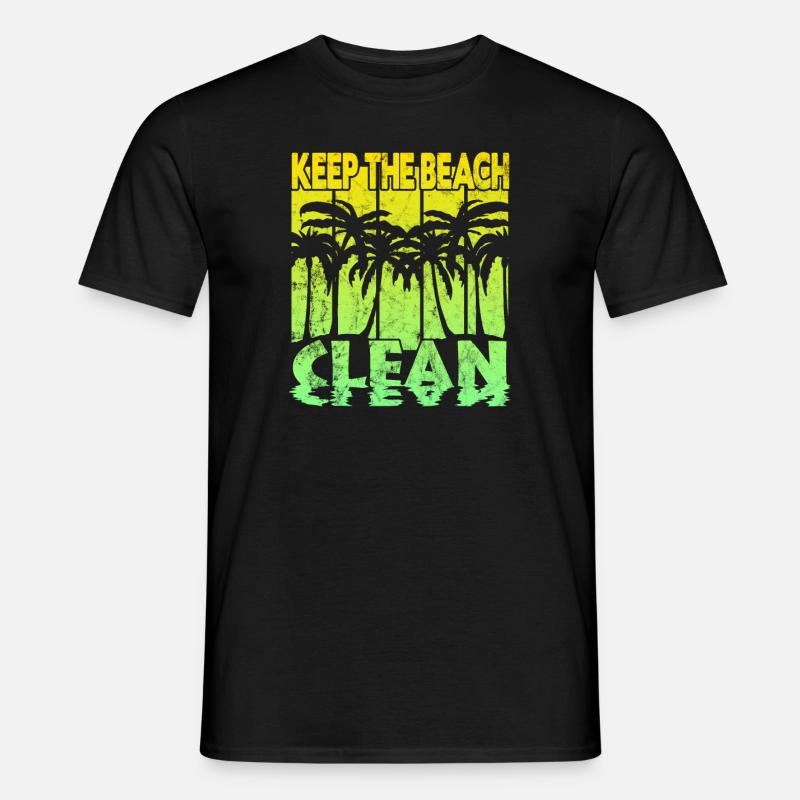 Keep the Beach clean - Männer T-Shirt - Schwarz