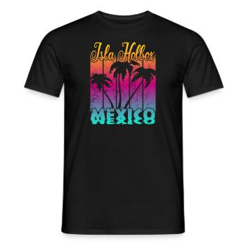 Isla Holbox Mexiko - Männer T-Shirt - Schwarz - Vorne - AI Model Male 178 light (178cm)