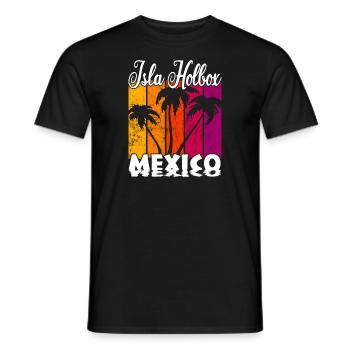 Isla Holbox Mexiko - Männer T-Shirt - Schwarz - Vorne - AI Model Male 178 light (178cm)