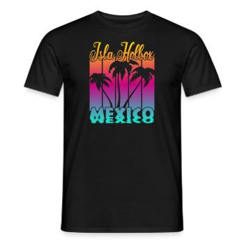 Isla Holbox Mexiko - Männer T-Shirt - Schwarz - Vorne - AI Model Male 178 light (178cm)