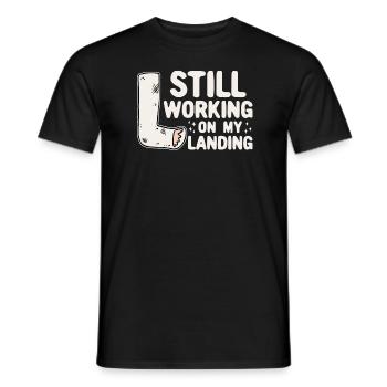 Gebrochenes Bein Spruch - Fraktur Gipsbein - Männer T-Shirt - Schwarz - Vorne - AI Model Male 178 light (178cm)