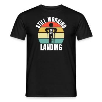 Gebrochenes Bein Spruch - Fraktur Gipsbein - Männer T-Shirt - Schwarz - Vorne - AI Model Male 178 light (178cm)