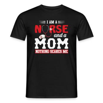 Krankenschwester und Mama nichts macht mir Angst - Männer T-Shirt - Schwarz - Vorne - AI Model Male 178 light (178cm)