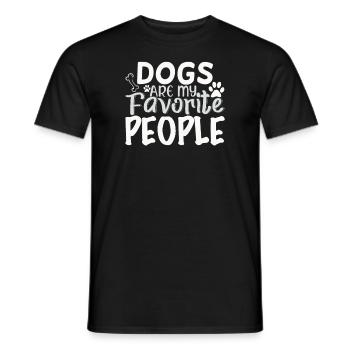 Les chiens sont mes personnes préférées - T-shirt homme - noir - Devant - AI Model Male 178 light (178cm)