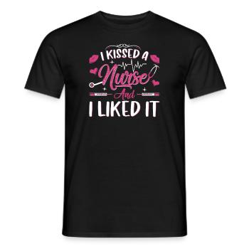 J’ai embrassé une infirmière - T-shirt homme - noir - Devant - AI Model Male 178 light (178cm)