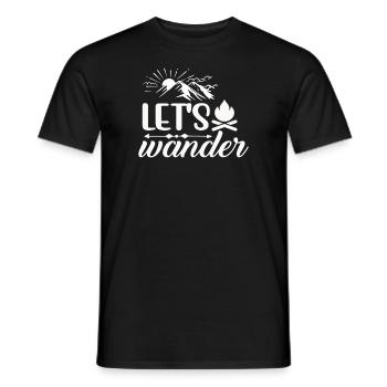 Hiking Nature Outdoor Mountains - Men's T-Shirt - black - Front - AI Model Male 178 light (178cm)