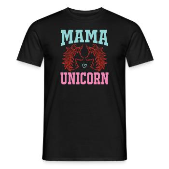 Mama Einhorn Licorne - T-shirt homme - noir - Devant - AI Model Male 178 light (178cm)