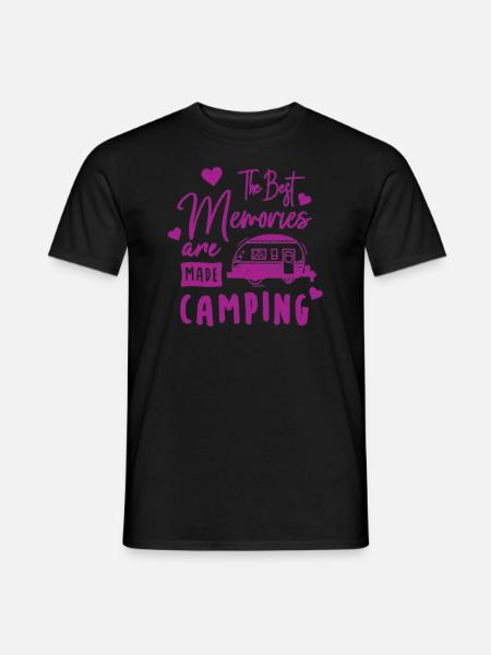 Camping Erinnerungen Wandershirt - Männer T-Shirt - Schwarz