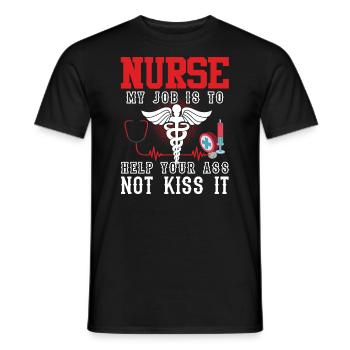 Helping Nurse - Men's T-Shirt - black - Front - AI Model Male 178 light (178cm)