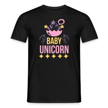 Bébé Einhorn Licorne - T-shirt homme - noir - Devant - AI Model Male 178 light (178cm)