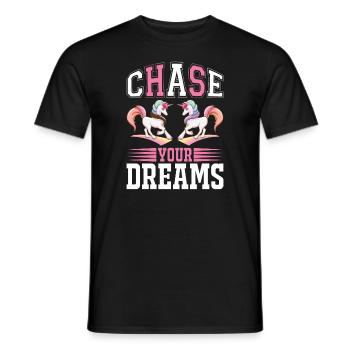 Live your dreams Unicorn - Men's T-Shirt - black - Front - AI Model Male 178 light (178cm)