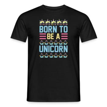 Einhorn Born To Be A Unicorn - Männer T-Shirt - Schwarz - Vorne - AI Model Male 178 light (178cm)