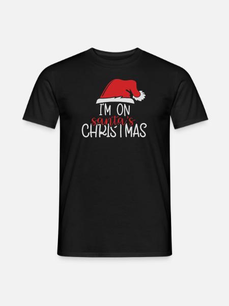 I'm at Santa's Christmas - Men's T-Shirt - black