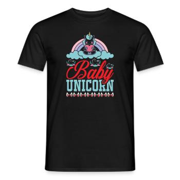 Bébé Einhorn Licorne - T-shirt homme - noir - Devant - AI Model Male 178 light (178cm)