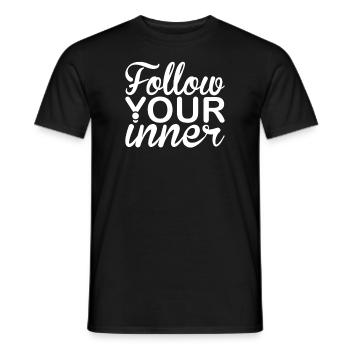 Folge deinem Inneren Unicorn - Männer T-Shirt - Schwarz - Vorne - AI Model Male 178 light (178cm)