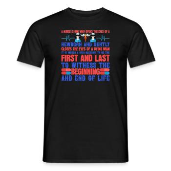NURSE Nurse - Men's T-Shirt - black - Front - AI Model Male 178 light (178cm)