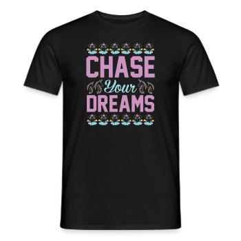 Live your dreams Unicorn - Men's T-Shirt - black - Front - AI Model Male 178 light (178cm)