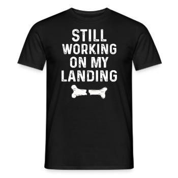Gebrochener Arm Spruch - Fraktur Gipsarm - Männer T-Shirt - Schwarz - Vorne - AI Model Male 178 light (178cm)