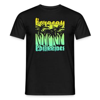 Vintage Boracay Philippines - Männer T-Shirt - Schwarz - Vorne - AI Model Male 178 light (178cm)