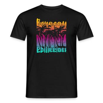 Vintage Boracay Philippines - Männer T-Shirt - Schwarz - Vorne - AI Model Male 178 light (178cm)