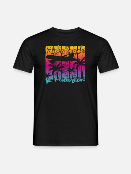 Maho Beach St. Maarten - Men's T-Shirt - black