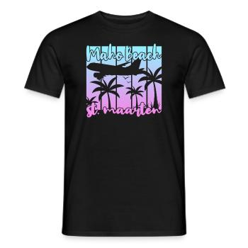 Maho Beach St. Maarten - Männer T-Shirt - Schwarz - Vorne - AI Model Male 178 light (178cm)