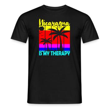 Nicaragua Is My Therapy - Men's T-Shirt - black - Front - AI Model Male 178 light (178cm)