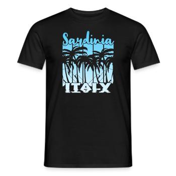 Vintage Sardinia Italy Sonnenuntergang - Männer T-Shirt - Schwarz - Vorne - AI Model Male 178 light (178cm)
