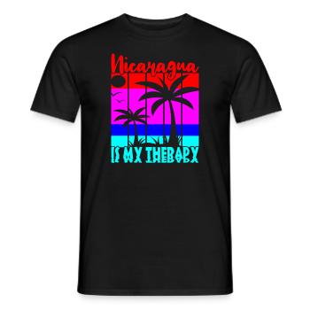 Nicaragua Is My Therapy - Men's T-Shirt - black - Front - AI Model Male 178 light (178cm)