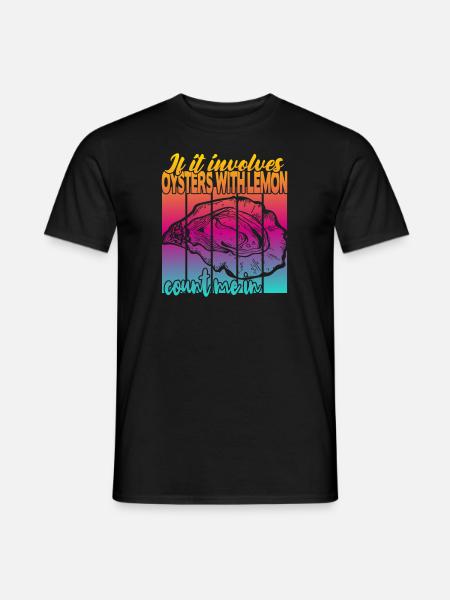 Austern mit Zitrone - Männer T-Shirt - Schwarz