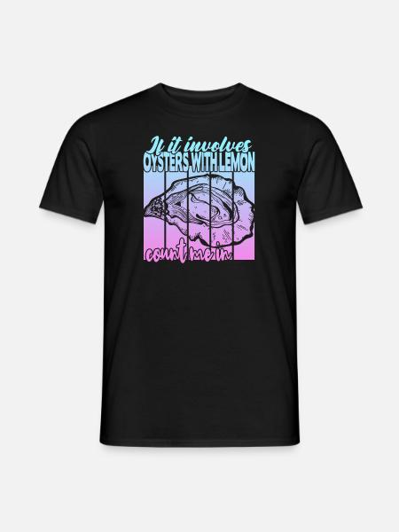Austern mit Zitrone - Männer T-Shirt - Schwarz