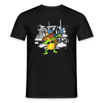 Mexikanischer Trucker LKW-Fahrer Mexico - Männer T-Shirt - Schwarz - Vorne - AI Model Male 178 light (178cm)