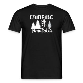 Camping Simulator - Männer T-Shirt - Schwarz - Vorne - AI Model Male 178 light (178cm)