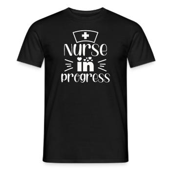 Nurse in Progress - Men's T-Shirt - black - Front - AI Model Male 178 light (178cm)