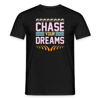 Live your dreams Unicorn - Men's T-Shirt - black - Front - AI Model Male 178 light (178cm)