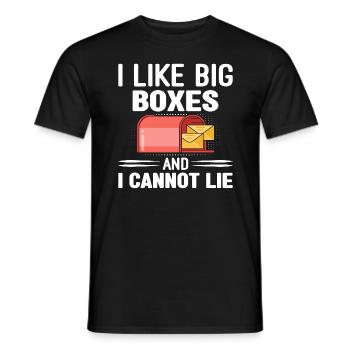 Briefkasten Postbote Spruch Postzusteller - Männer T-Shirt - Schwarz - Vorne - AI Model Male 178 light (178cm)
