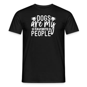 Les chiens sont mes personnes préférées - T-shirt homme - noir - Devant - AI Model Male 178 light (178cm)