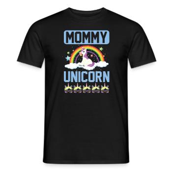Mama Einhorn Licorne - T-shirt homme - noir - Devant - AI Model Male 178 light (178cm)