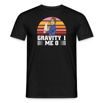 Gebrochener Arm Spruch - Fraktur Gipsarm - Männer T-Shirt - Schwarz - Vorne - AI Model Male 178 light (178cm)