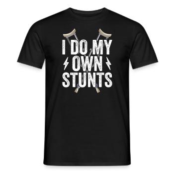 I Do My Own Stunts - Knochenbruch Fraktur - Männer T-Shirt - Schwarz - Vorne - AI Model Male 178 light (178cm)