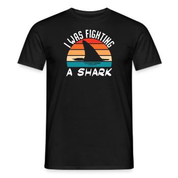 Gebrochenes Bein Spruch - Fraktur Gipsbein - Männer T-Shirt - Schwarz - Vorne - AI Model Male 178 light (178cm)