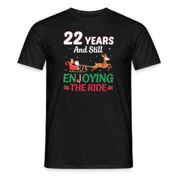 Noël moche 22 ans de plaisir de conduire - T-shirt homme - noir - Devant - AI Model Male 178 light (178cm)