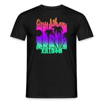 Quy Nhon Vietnam - Men's T-Shirt - black - Front - AI Model Male 178 light (178cm)