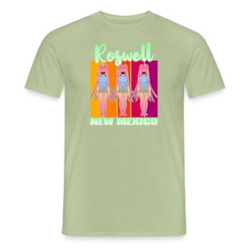 Roswell New Mexico - Men's T-Shirt - sage - Front - AI Model Male 178 light (178cm)