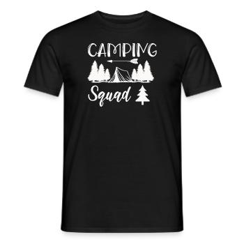 Camping Kader Wandershirt - Männer T-Shirt - Schwarz - Vorne - AI Model Male 178 light (178cm)
