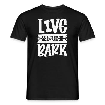 Life Love Barking - Men's T-Shirt - black - Front - AI Model Male 178 light (178cm)