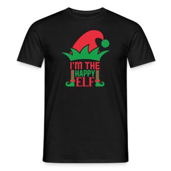 Je suis le joyeux elfe norvégien - T-shirt homme - noir - Devant - AI Model Male 178 light (178cm)